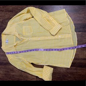 Button down yellow plaid shirt